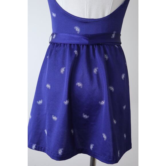 Vintage 1960s Size S Rose Marie Reid Skirted One Piece Bathing Suit Blue - Picture 7 of 9